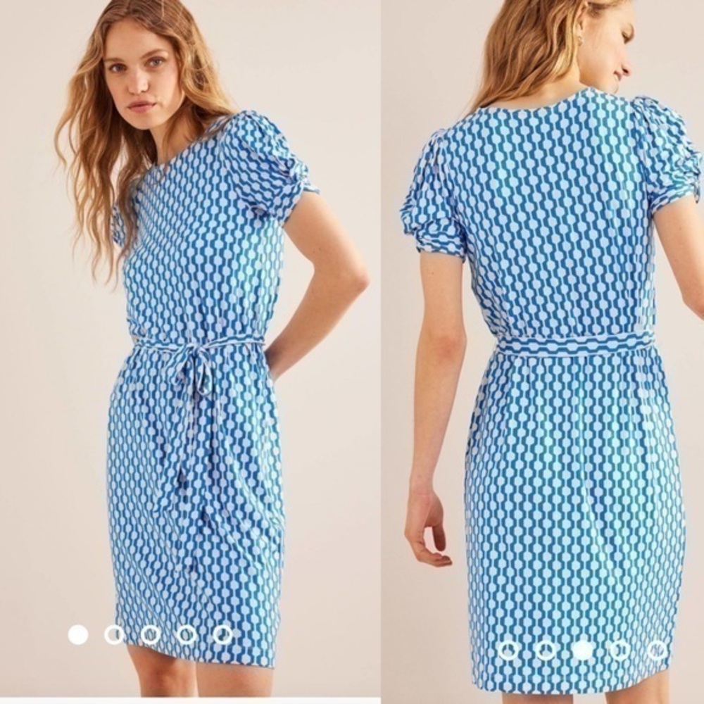 Boden blue patterned Dress Size 10